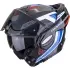 Casque Scorpion Exo-Tech Evo Carbon Cosy Noir Bleu Rouge