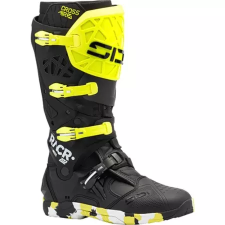 Bottes Cross Sidi Crossair X RACR Limited Edition Noir Jaune