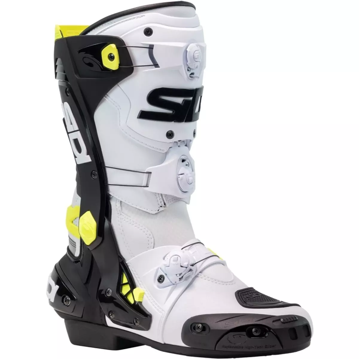 Bottes Sidi Rex Blanc Noir Jaune
