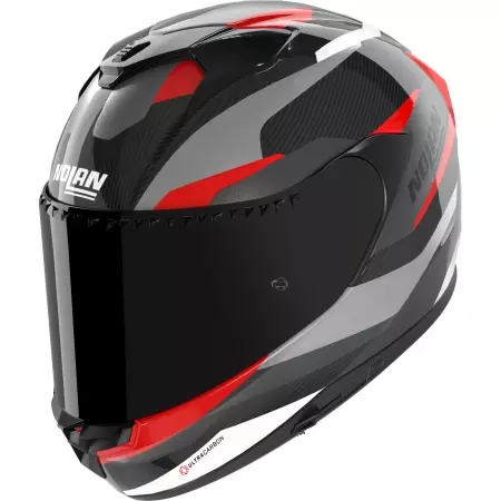 Casque Nolan X-904 Ultra Carbon Calibro Noir Gris Rouge