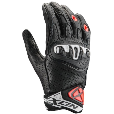 Gants Ixon Mirage Cuir Noir Blanc Rouge