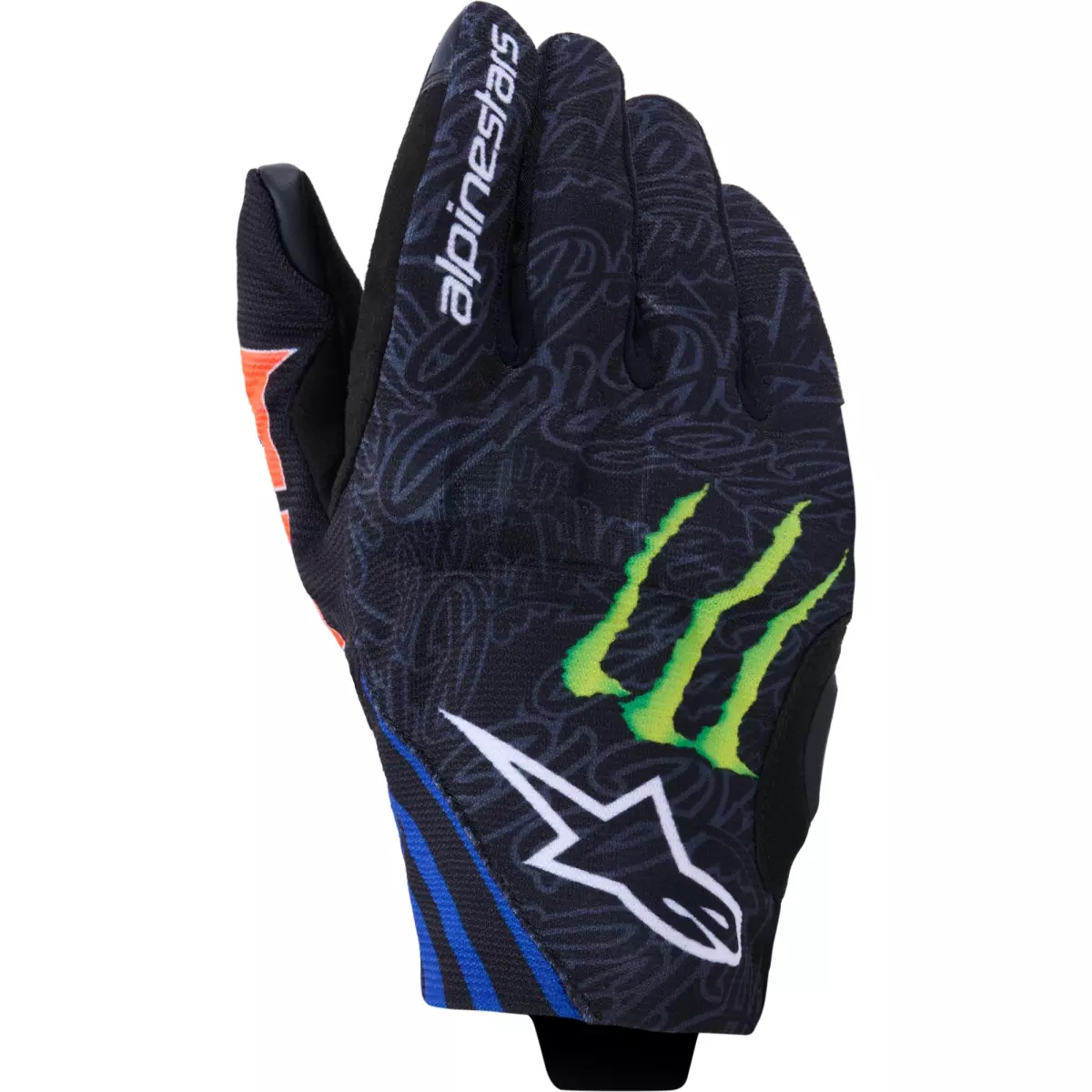 Gants Alpinestars FQ20 Reef V2 Monster Noir Rouge Fluo Bleu Vert