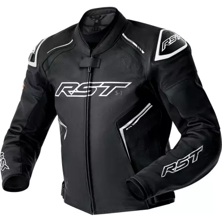Blouson RST S1 D3O Cuir Noir Blanc