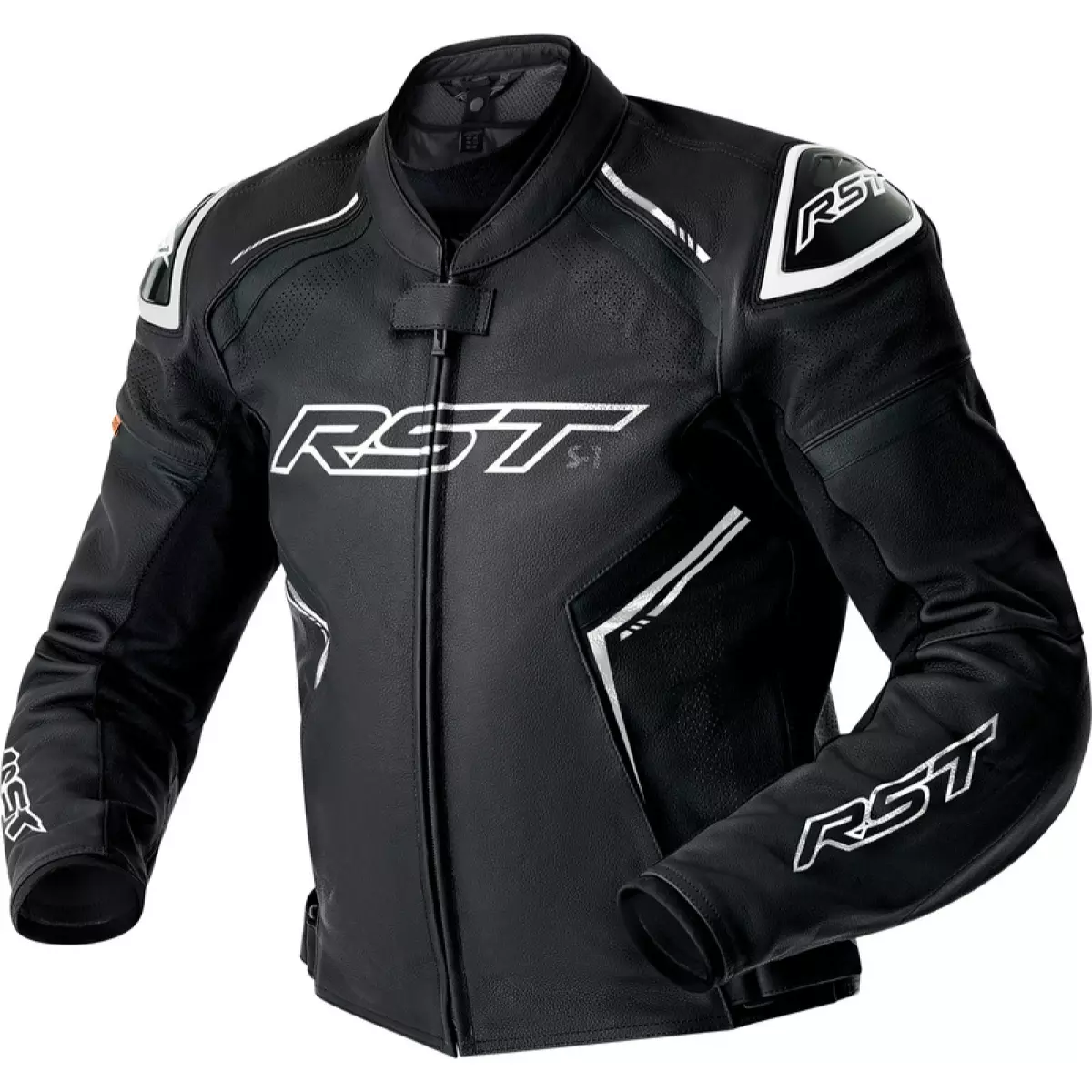 Blouson RST S1 D3O Cuir Noir Blanc