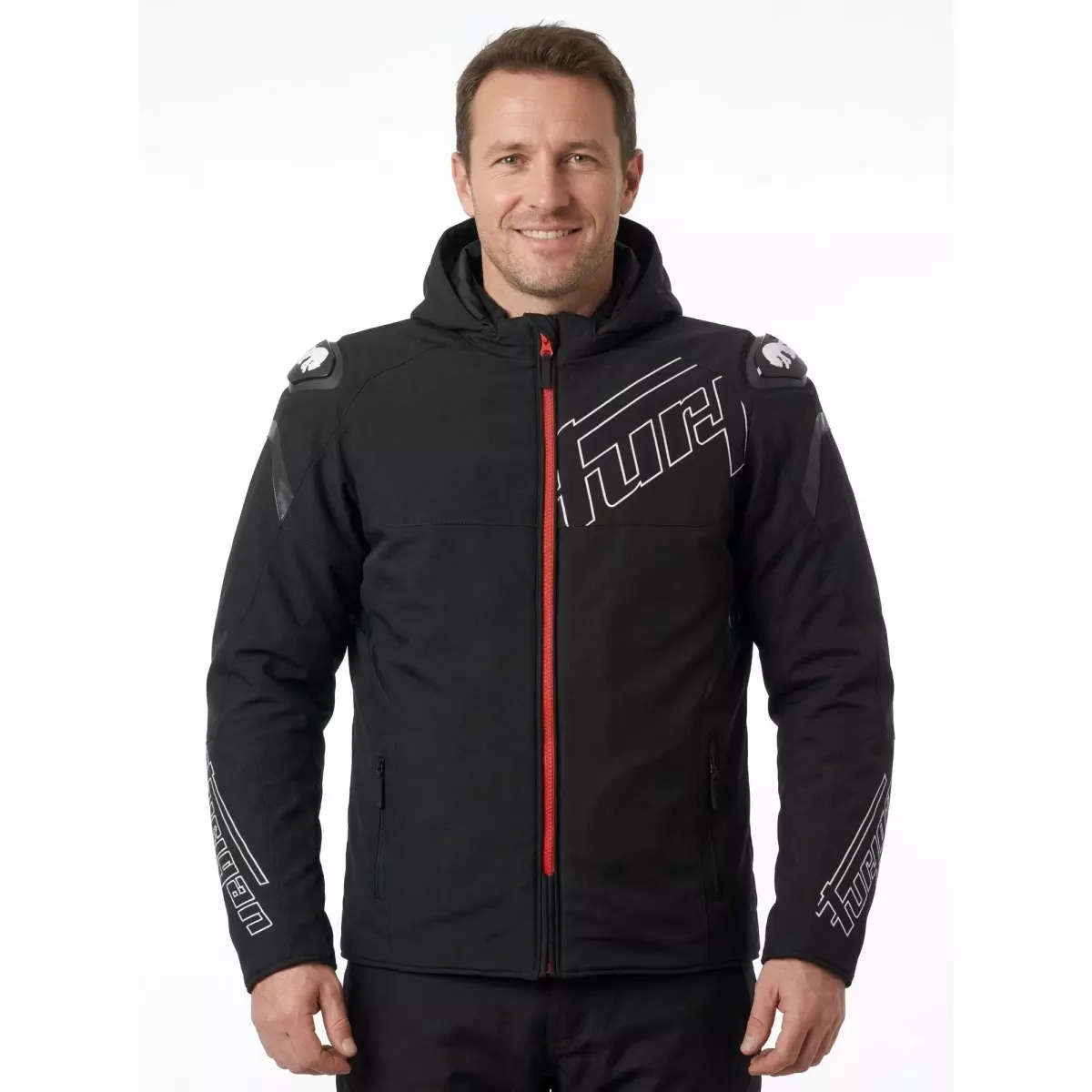 Blouson Furygan Sektor Roadster Evo Noir Blanc Rouge