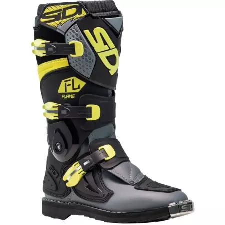 Bottes Cross Enfant Sidi Flame Noir Jaune