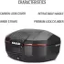 Top Case Shad SH51 Noir Couvercle Carbone