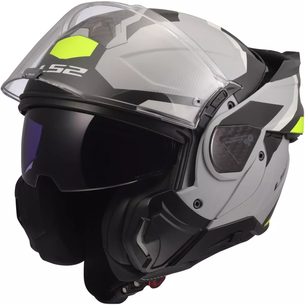 Casque Ls2 FF910 Advant II Triple Gris Clair Jaune H-V