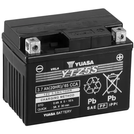 Batterie Yuasa YTZ5S 12V 3.7Ah - Prête À L'emploi - Électricité YUASA