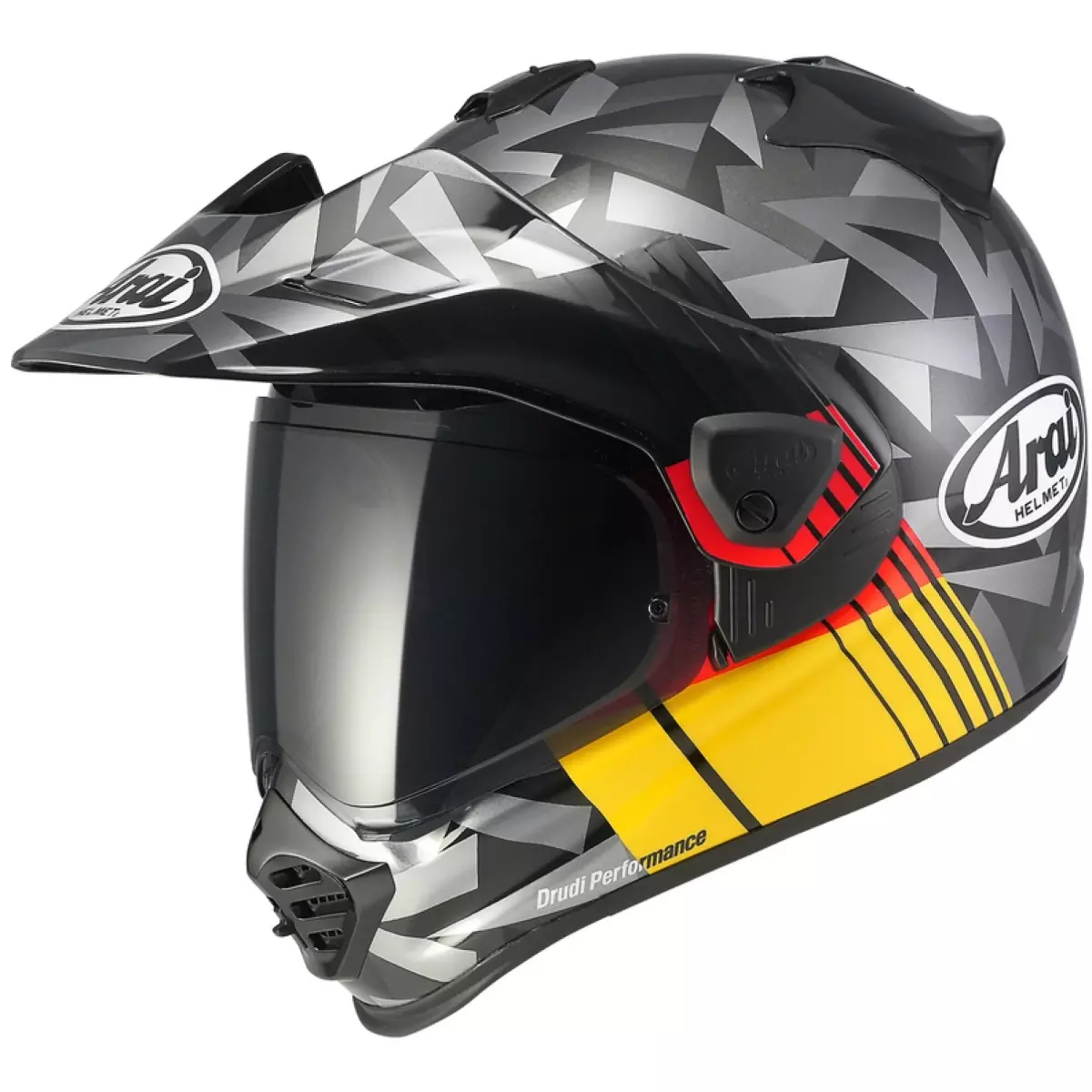 Casque Arai Tour-x5 Match Nation DE Noir Jaune Rouge