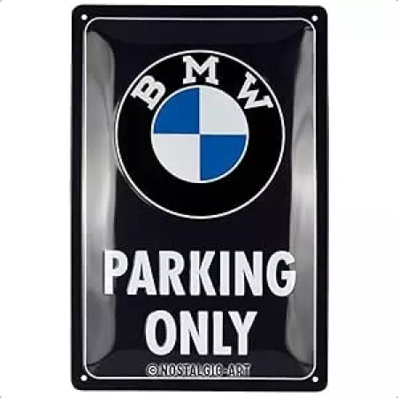 Plaque Nostalgique Art Bmw Parking Only 20X30