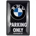 Plaque Nostalgique Art Bmw Parking Only 20X30