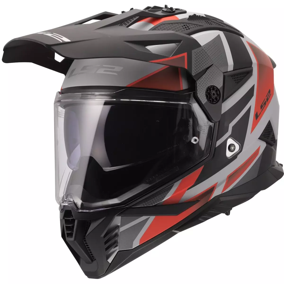 Casque LS2 MX702 Pioneer II Block Gris Rouge