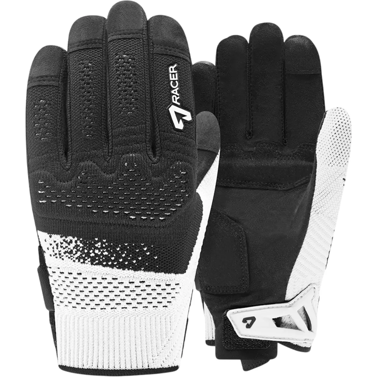 Gants Racer Ventus Noir Blanc