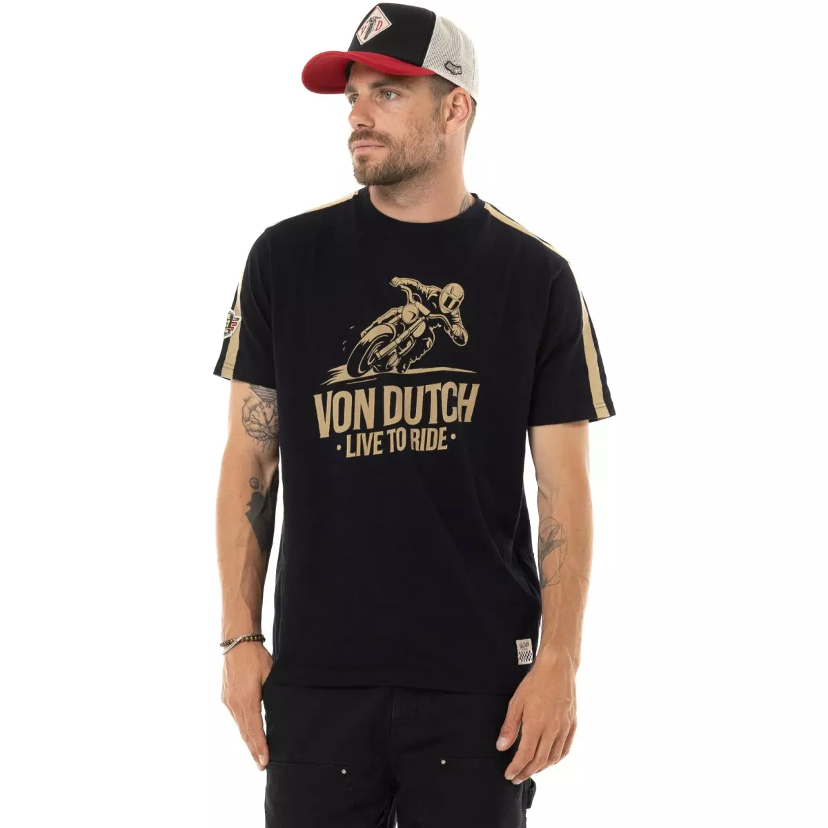 T-shirt Helstons Von Dutch Theo Noir