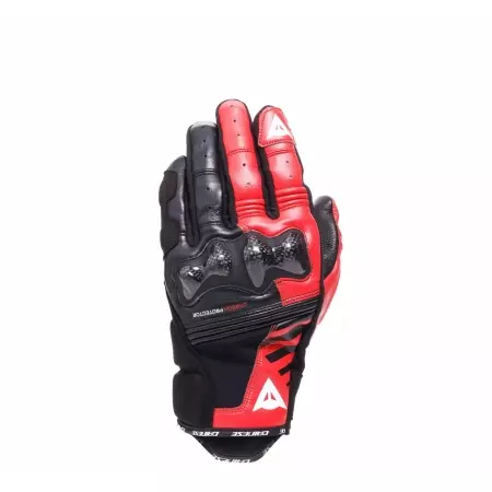 Gants Dainese Reacto Carbon Court Noir Rouge Lava - Gants Moto DAINESE