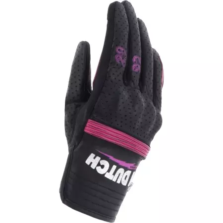 Gants Femme Helstons X Von Dutch Jackie Air Noir Rose - Equipement Femme HELSTONS