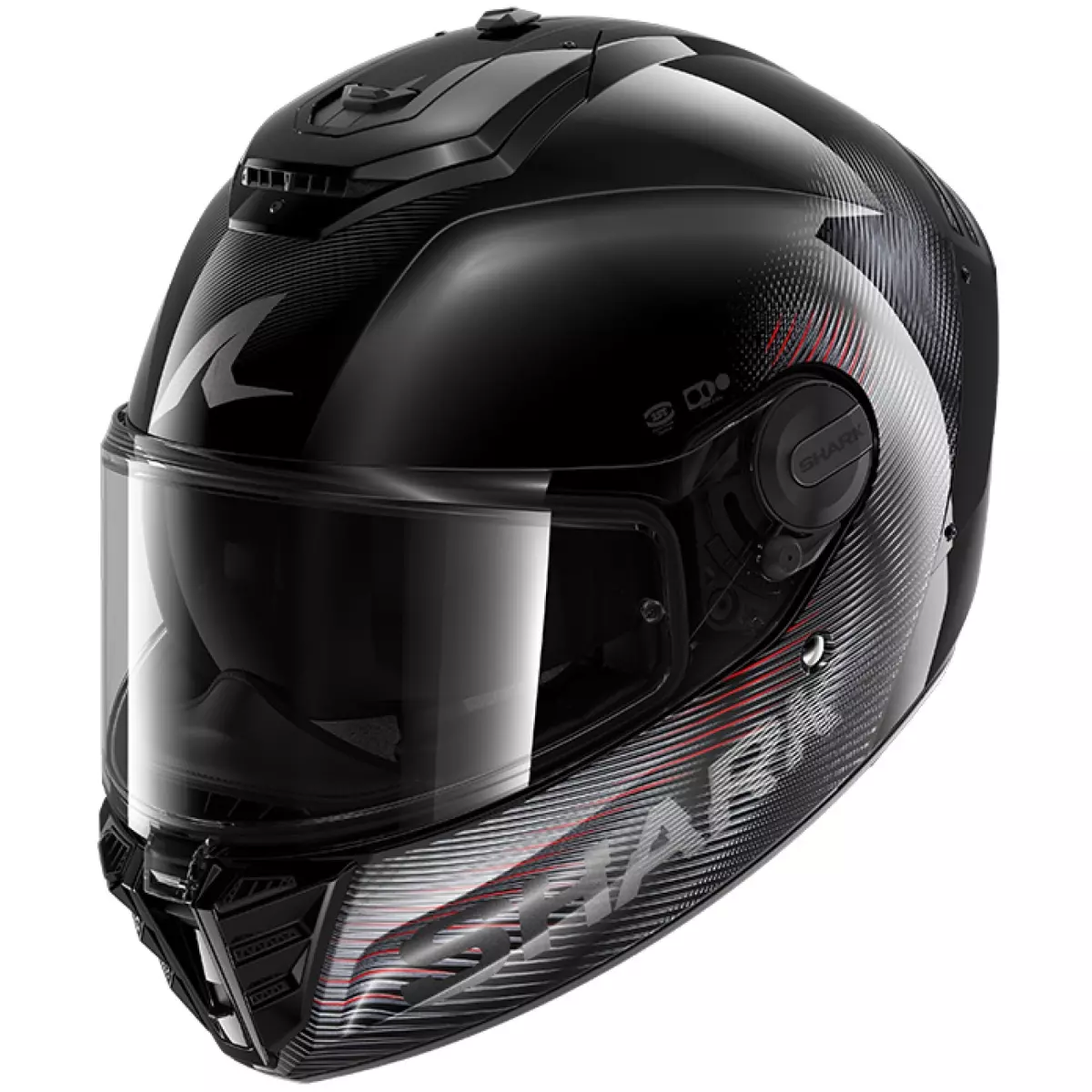 Casque Shark Spartan RS SP Lyne Noir Anthracite Rouge