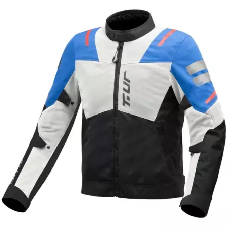 Blouson T.UR Elba Evo Blanc Bleu - Blouson Moto T.UR