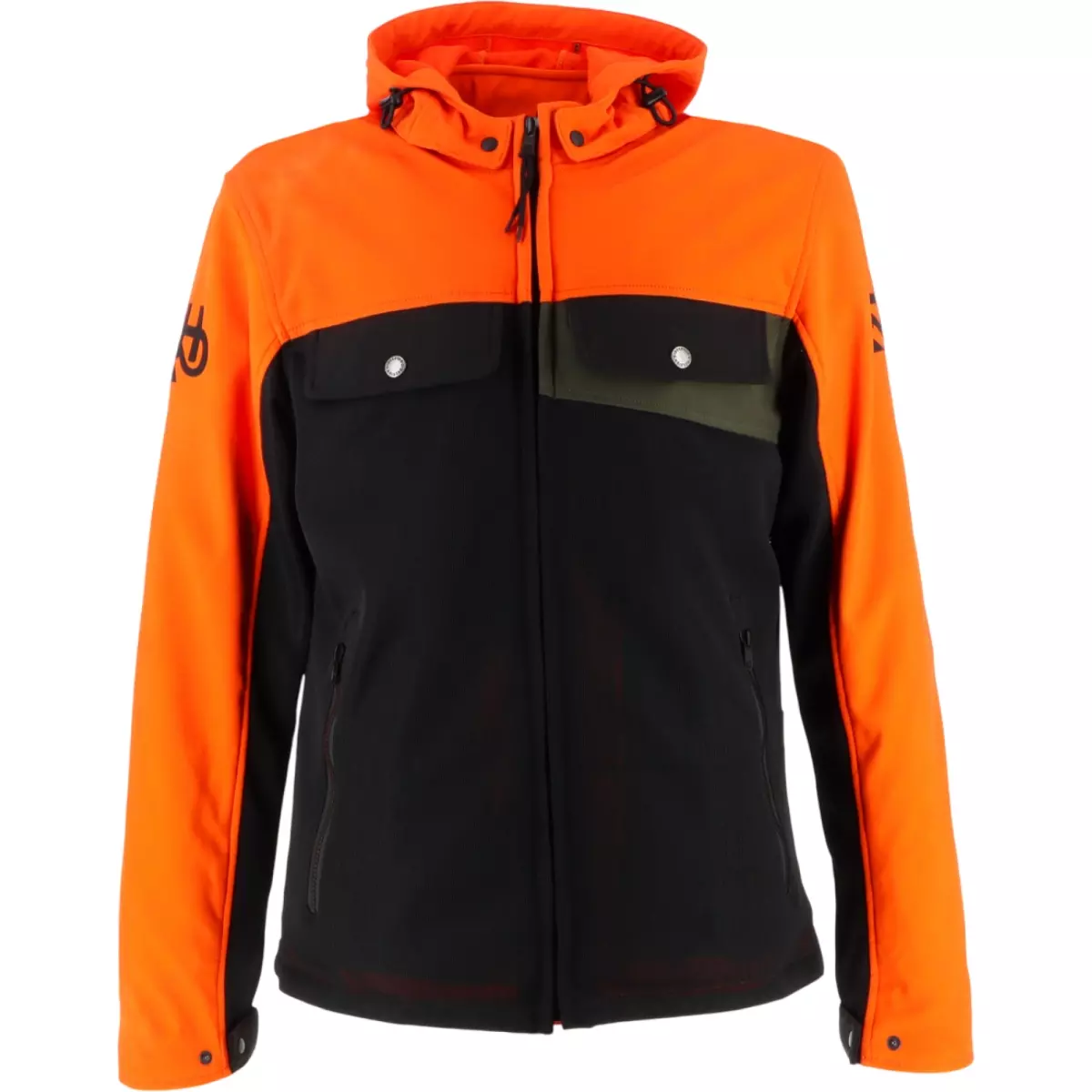 Blouson Helstons Cross Air Noir Orange Kaki