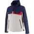 Blouson Helstons Cross Air Argent Bleu Rouge