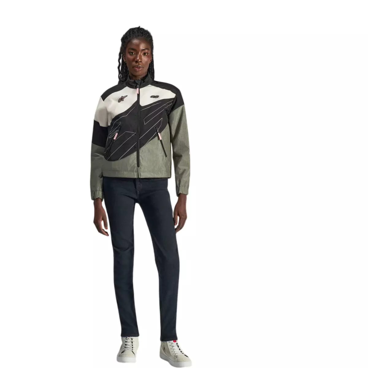 Blouson Femme Alpinestars Stella Moshell Noir Gris Blanc Rose