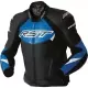 Blouson RST Tractech Evo D3O Cuir Noir Bleu
