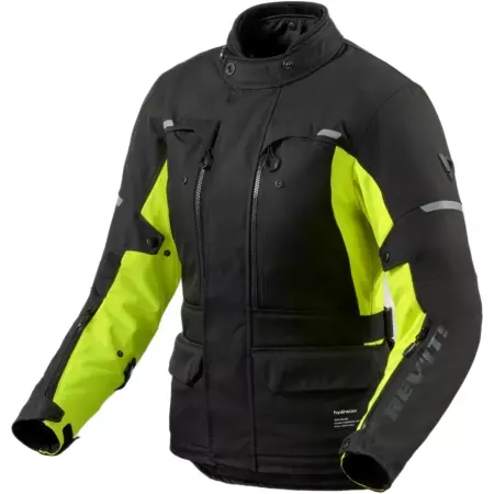 Veste Femme REV'IT Outback 5 H2O Noir Jaune Fluo - Blousons et Vestes Moto Femme REV'IT