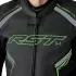 Blouson RST S1 D3O Cuir Noir Vert Fluo