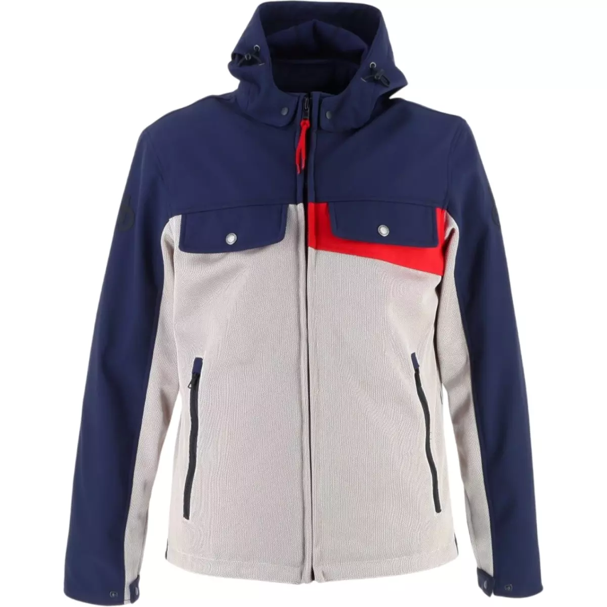 Blouson Helstons Cross Air Argent Bleu Rouge