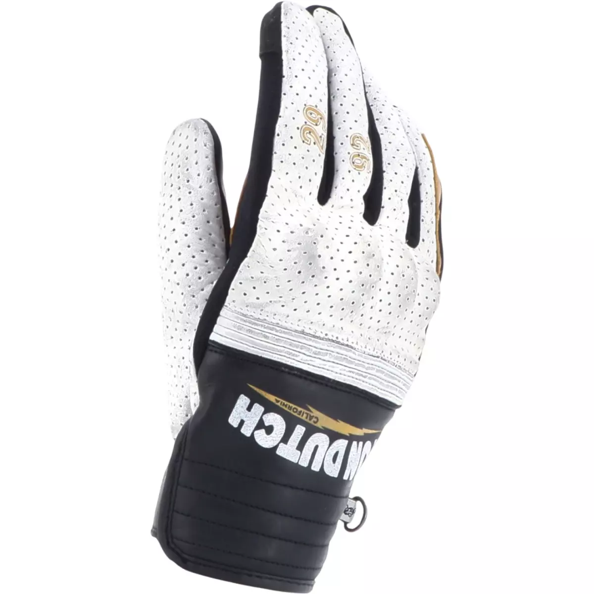 Gants Helstons X Von Dutch Born Air Noir Blanc Or