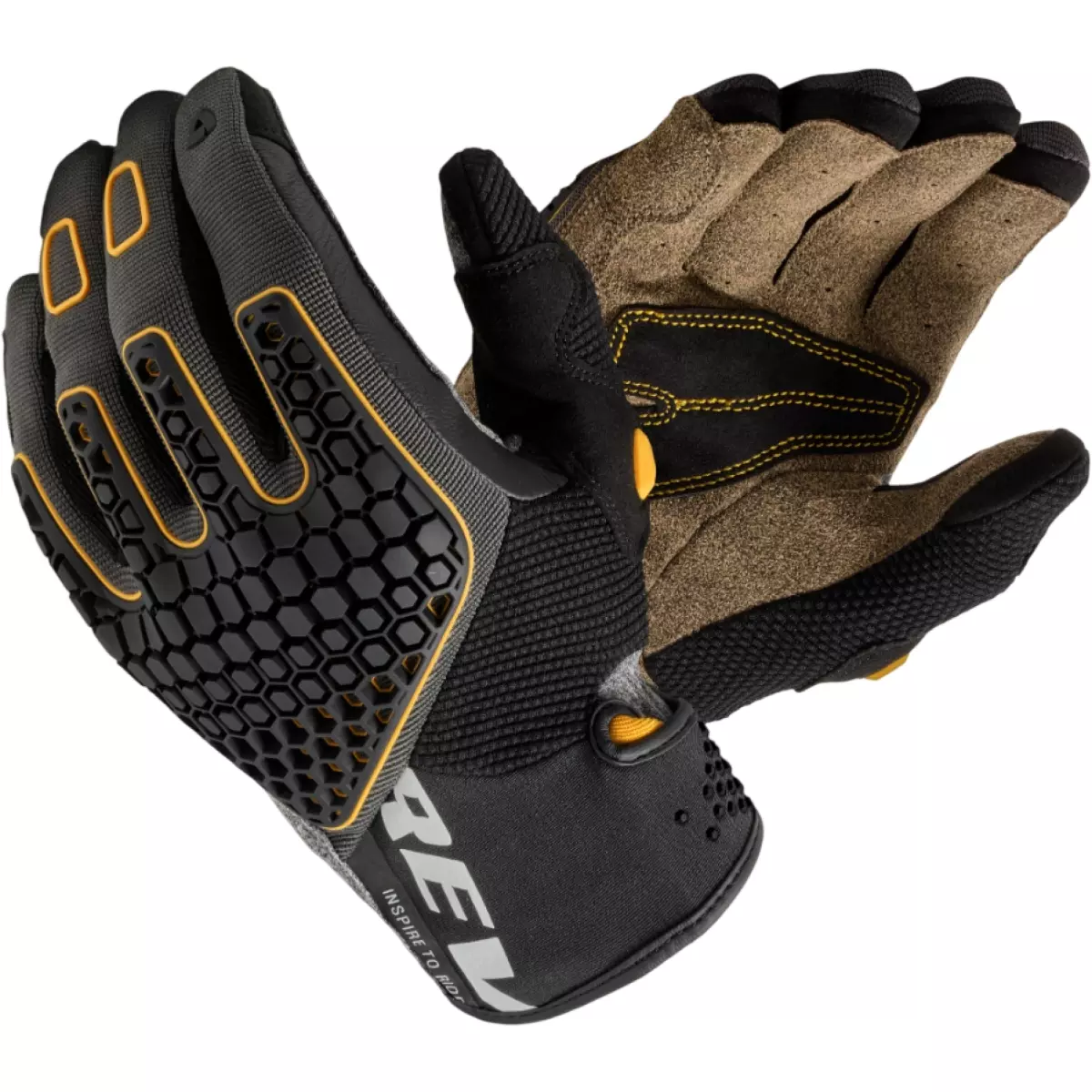 Gants REV'IT Mangrove 2 Noir Jaune Ocre