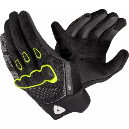 Gants REV'IT Hyperspeed 3 Noir Jaune Néon - Gants Moto REV'IT