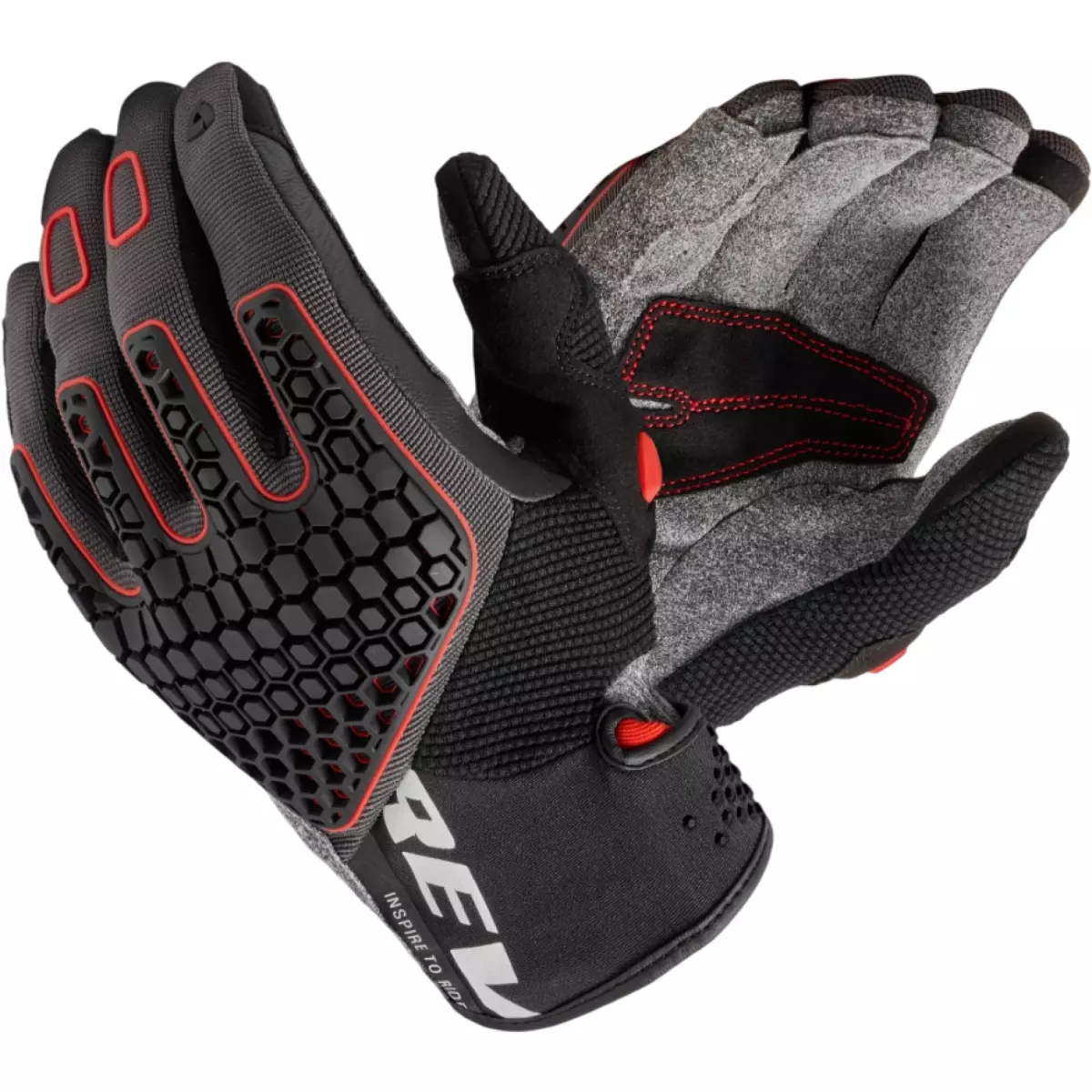 Gants REV'IT Mangrove 2 Gris Rouge