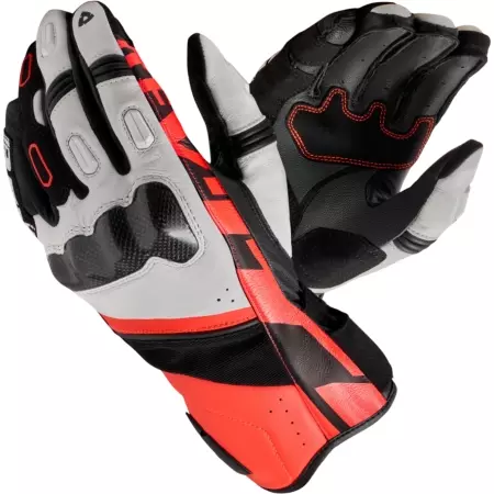 Gants REV'IT RSR 5 Blanc Rouge Néon - Gants Moto REV'IT