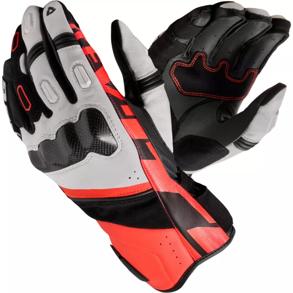 Gants REV'IT RSR 5 Blanc Rouge Néon
