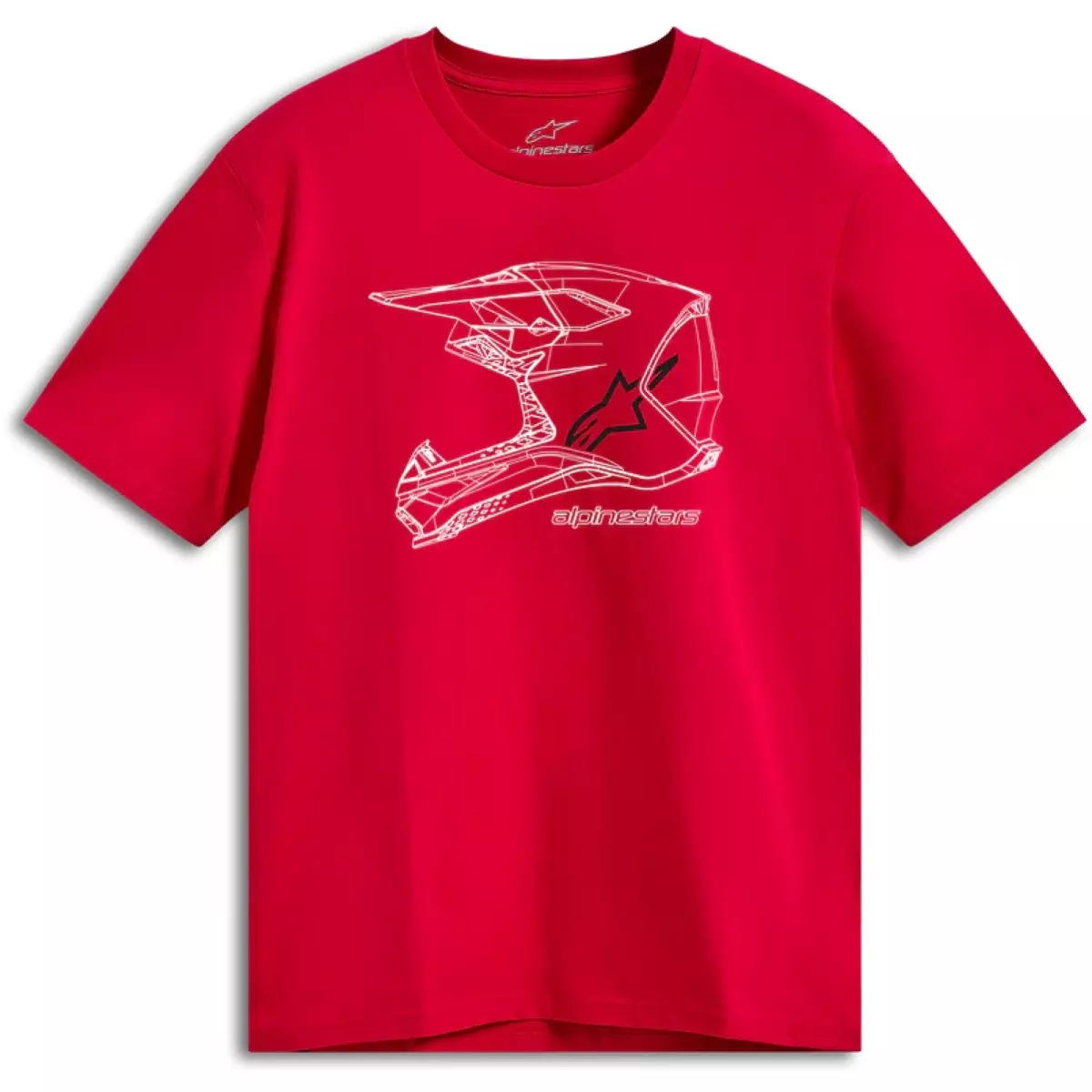 T-shirt Alpinestars MX Helmet CSF Rouge