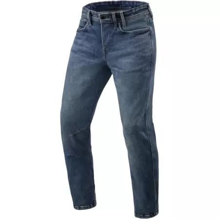 Jean REV'IT Detroit 3 Tapered L34 Bleu Foncé Délavé - Pantalon moto REV'IT