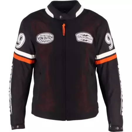 Blouson Helstons X Von Dutch California Air Noir Blanc - Blouson Moto HELSTONS