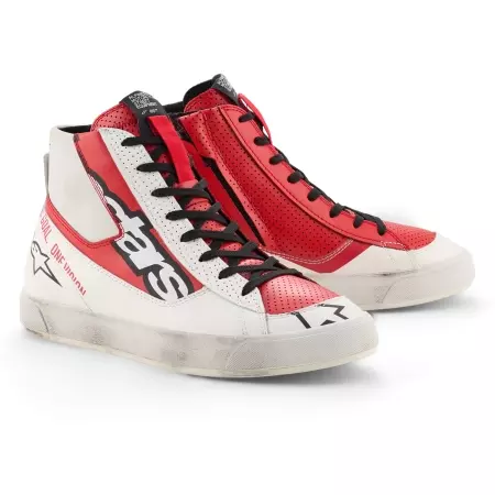 Baskets Alpinestars Stated Flair Blanc Bright Rouge - Bottes et chaussures ALPINESTARS