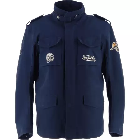Veste Helstons x Von Dutch Section Bleu - Blouson Moto HELSTONS