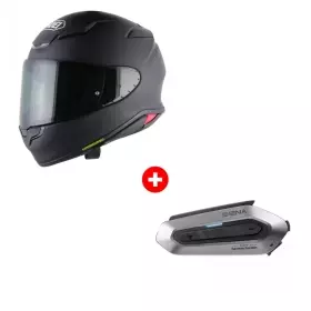 Pack Casque Shoei NXR2 Noir + Intercom Shoei Sena SRL-EXT NXR2 Kardon