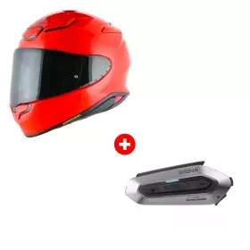 Pack Casque Shoei NXR2 Rouge + Intercom Shoei Sena SRL-EXT NXR2 