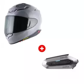 Pack Casque Shoei NXR2 Gris Basalte + Intercom Shoei Sena SRL-EXT NXR2 