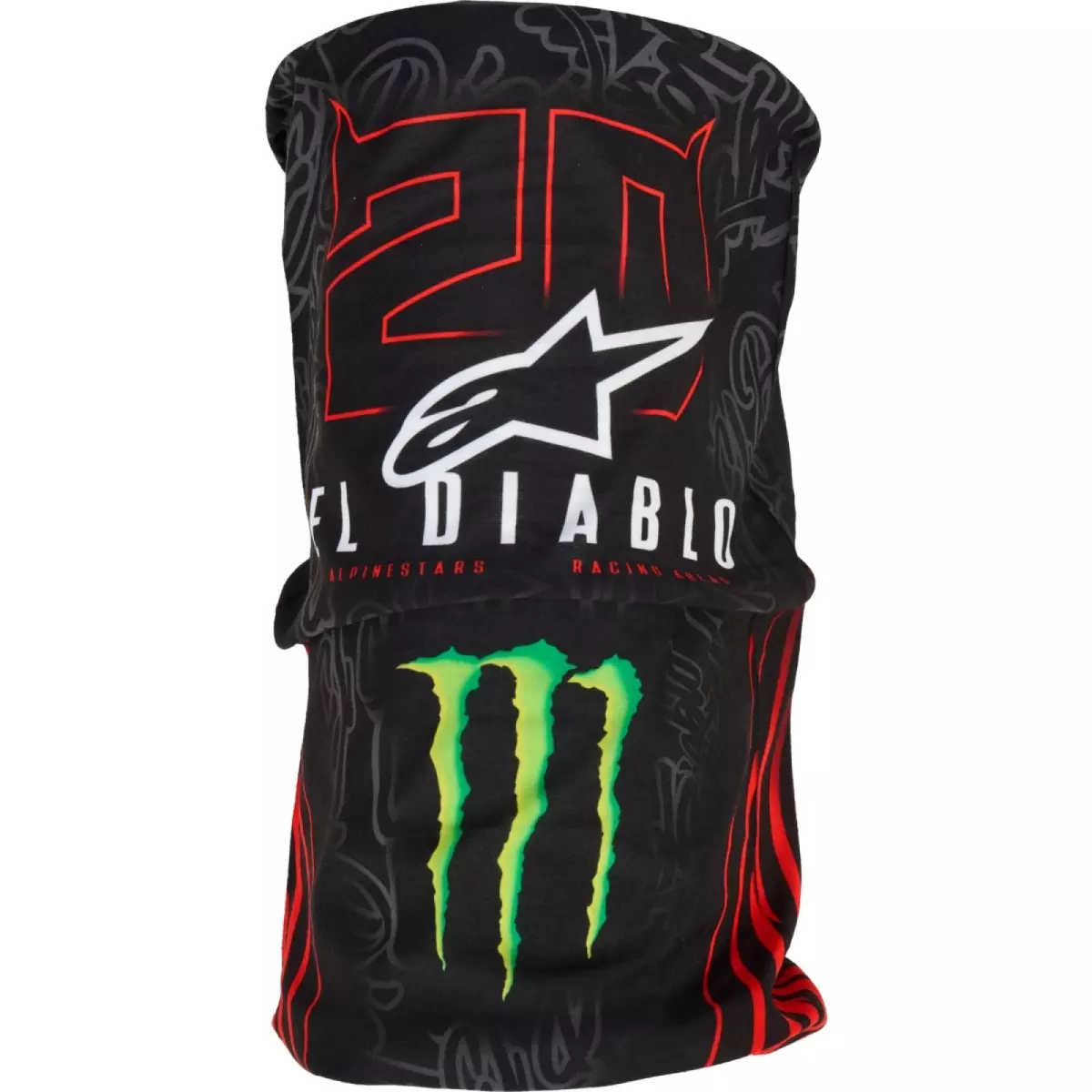 Tour De Cou Alpinestars FQ20 Noir Rouge Fluo Bleu Vert