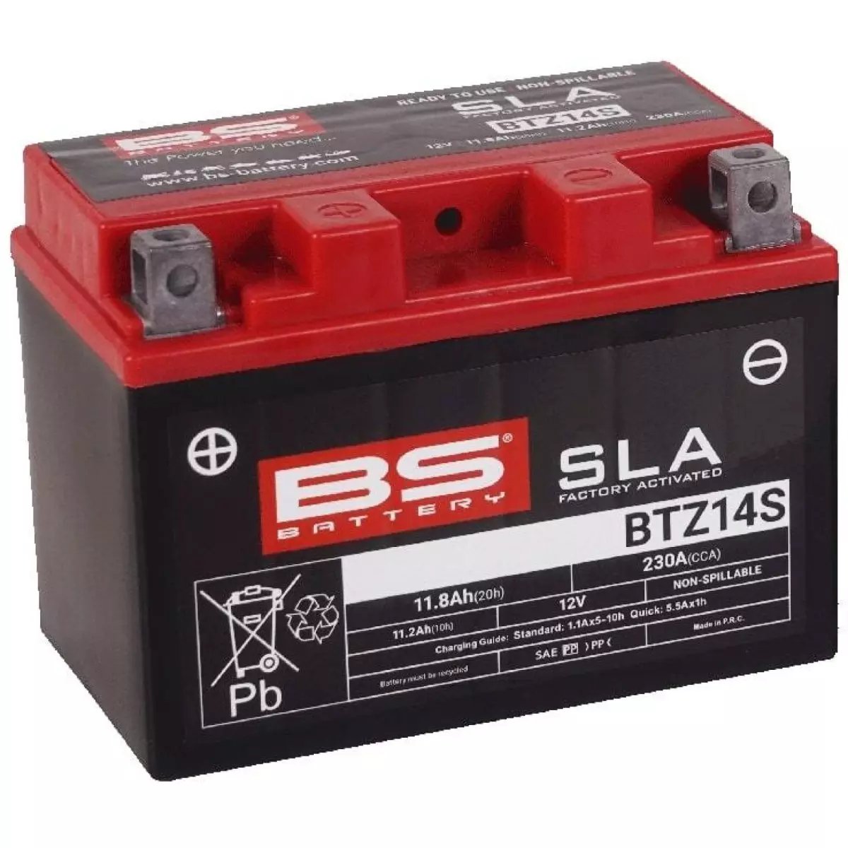 Batterie BS Battery BTZ14S 12V 11.8Ah - Prête À L'emploi