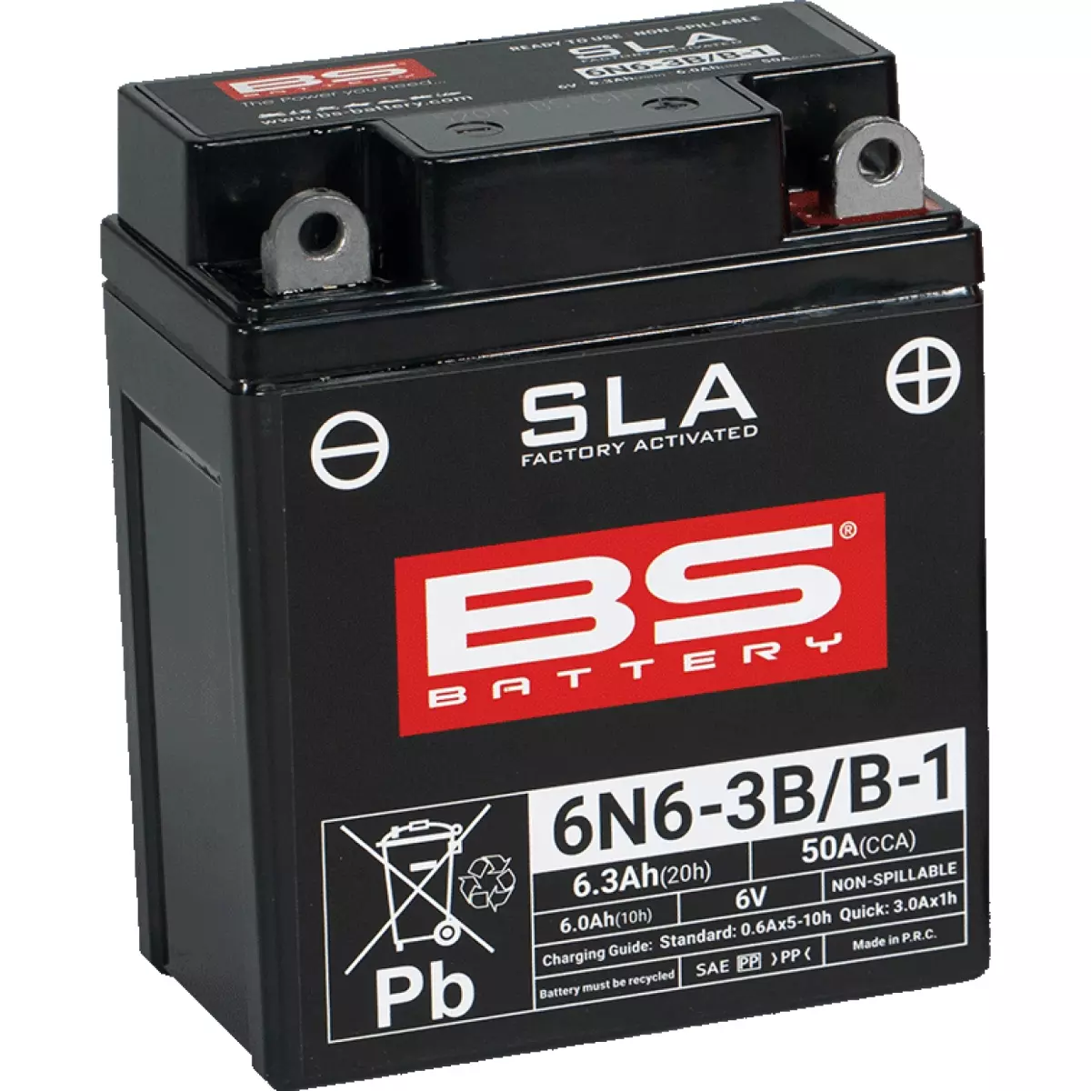 Batterie Bs Battery 6N6-3B/B-1 6V 6.3Ah - Prête À L'emploi
