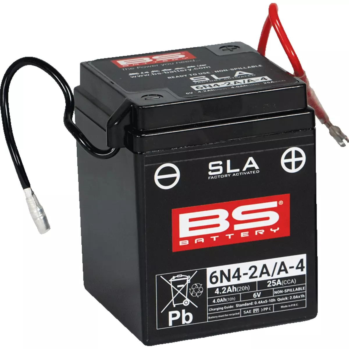 Batterie Bs Battery 6N4-2A/A-4 6V 4.2Ah - Prête À L'emploi