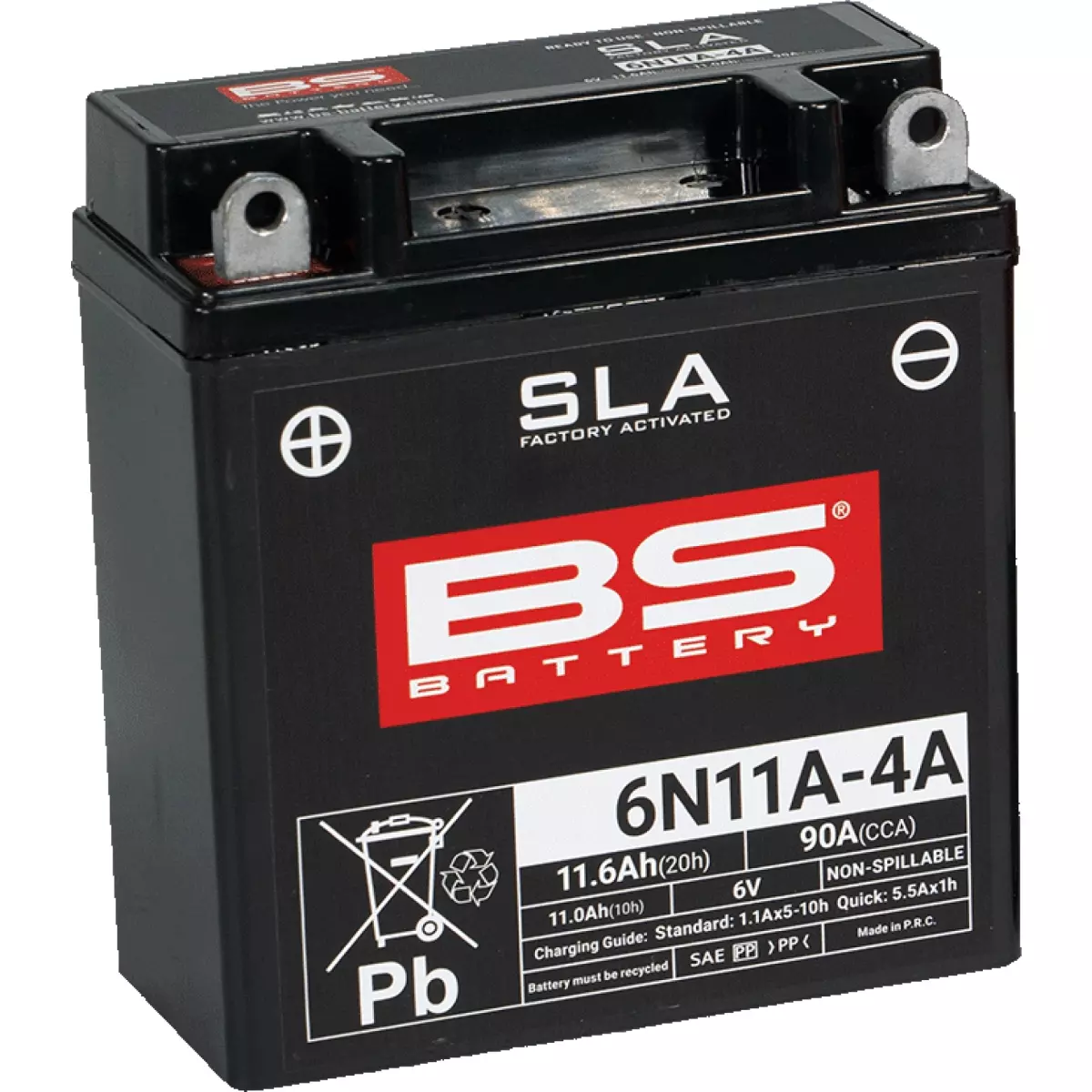 Batterie Bs Battery 6N11A-4A 6V 11.6Ah - Prête À L'emploi