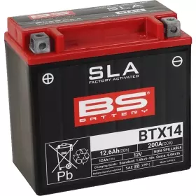 Batterie BS BATTERY BTX14 12V 12.6Ah - Prête À L'emploi